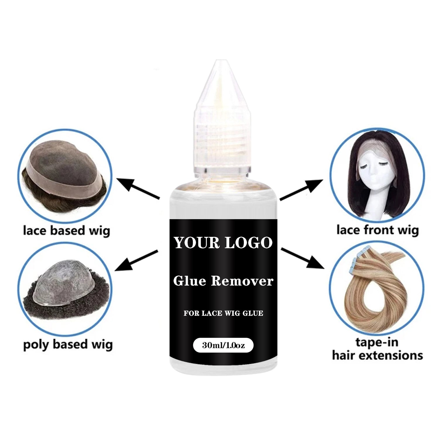 30ml 1.0oz Glue Remover Custom Label