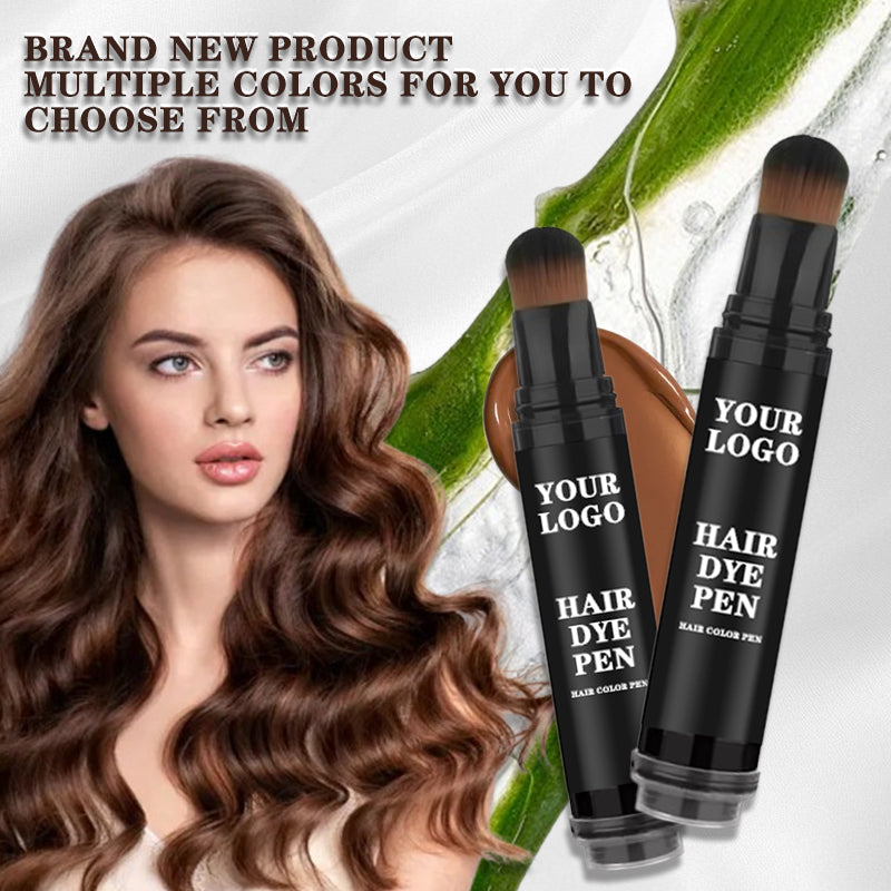 Custom logo Private Label Hair Dye Pen Touch up Root Concealer Black/Dark Brown/Brown Natural Hair Dye Brush Pen