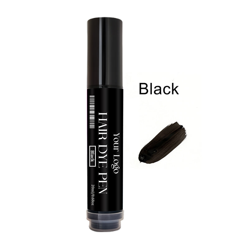 Custom logo Private Label Hair Dye Pen Touch up Root Concealer Black/Dark Brown/Brown Natural Hair Dye Brush Pen