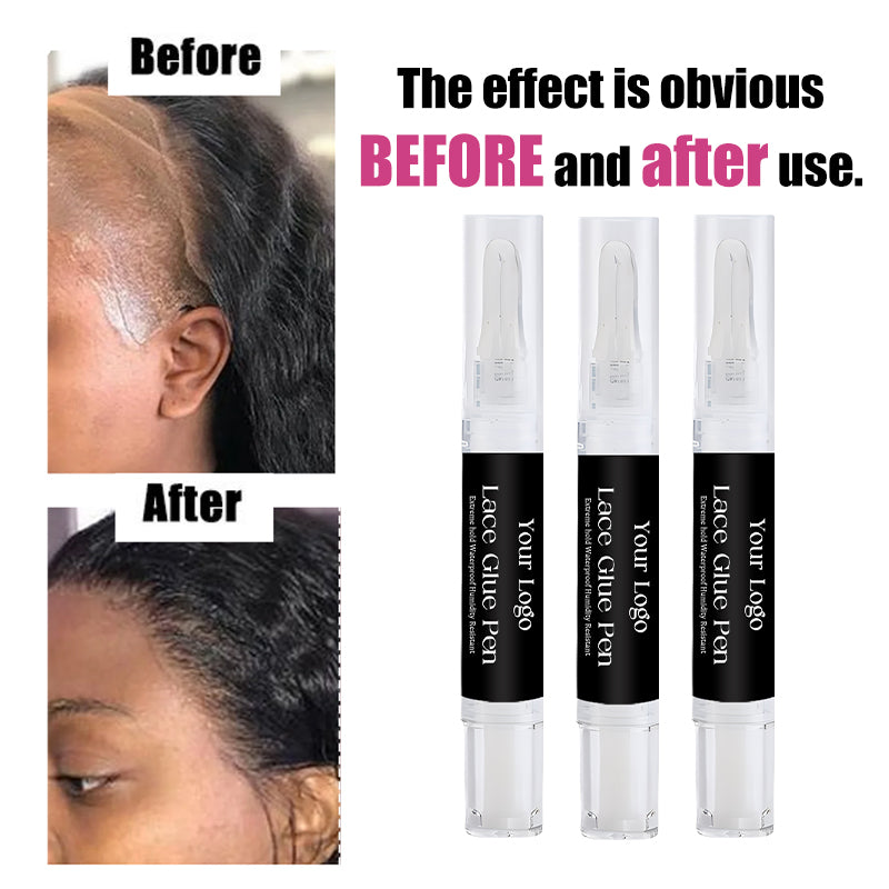 Wholesale 5ml Lace Glue Pen Waterproof Wholesale Custom Label Strong Hold Invisible Bonding Adhesive for Lace Frontal Wig