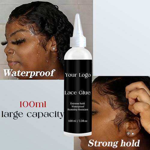100ml Lace Glue Waterproof Strong Hold Clear Dry Wig Glue Lace Frontals Hair Extensions Latex Free OEM Private Label Wholesale