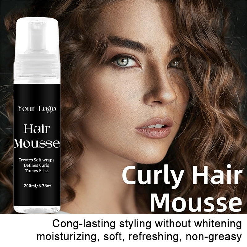 200ml Hair Styling Mousse Curl Styling Foam Private Label Wrapping Lotion Hair Foam Wrap Mousse