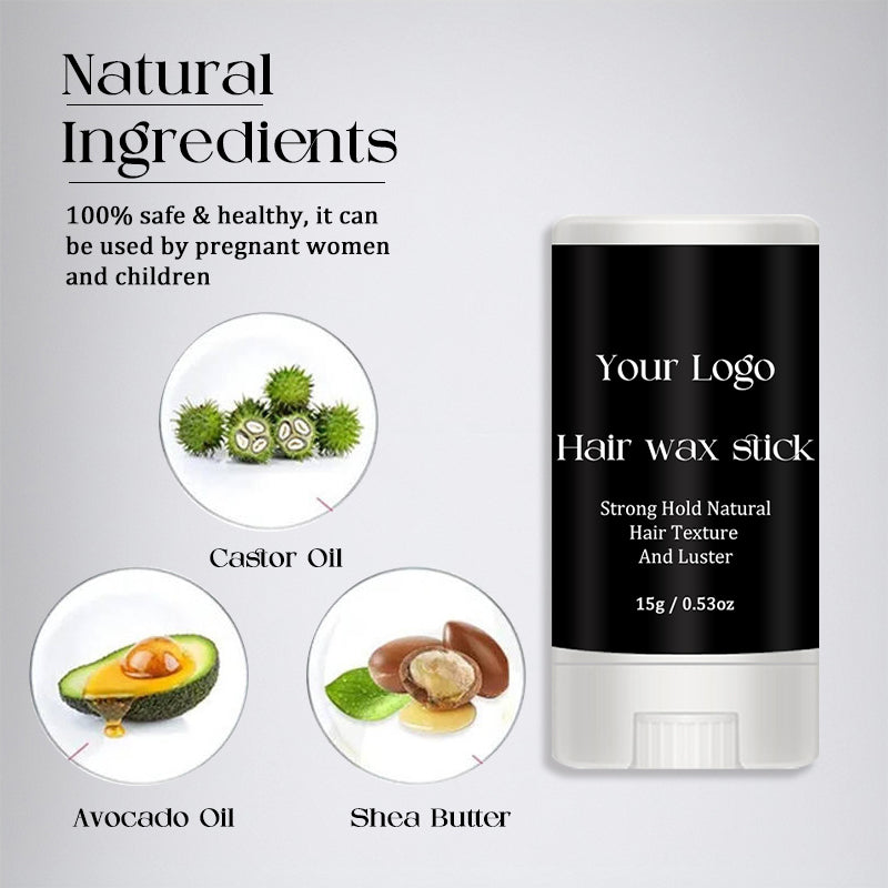 15g Hair Wax Stick for Wigs Gel Cream Styling Hair Broken Hair Artifact Frizz Fixed Fluffy Children Men and Women Styling Wax
