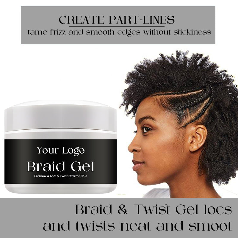 Stronghold Braid Gel for Perfectly Styled Braids and Twists - Long Lasting and Non-Flaking Formula - Great for Natural Hair