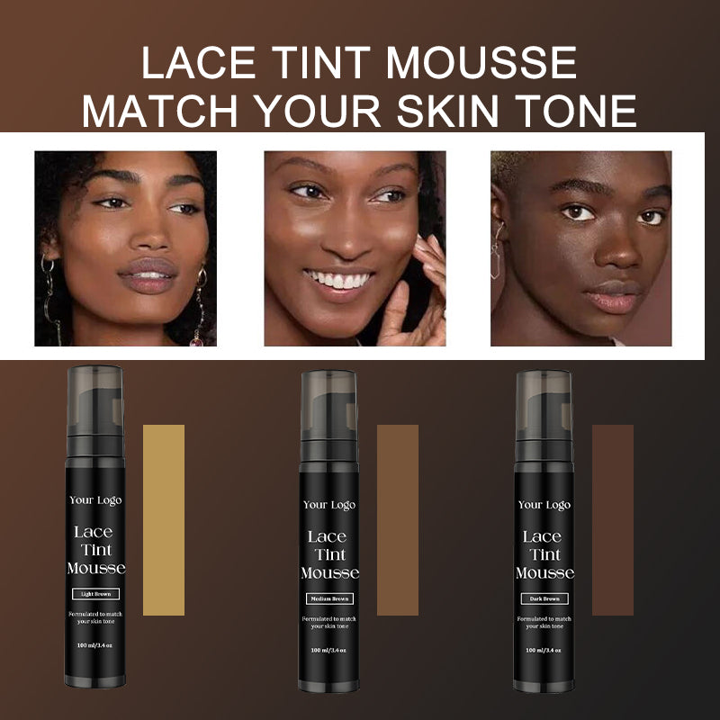 Lace Tint Mousse for Front Wigs 100ml Light / Medium / Dark Melt Lace Dye Skin Tone Tint Foam for Black Women