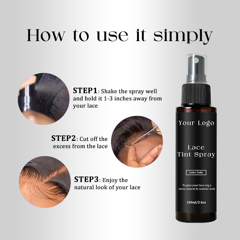 Wholesale Customized Lace Tint Spray Wig Knots Healer Quick Dry Wig Grids Concealer Lace Tint Mousse for Lace Front Closures