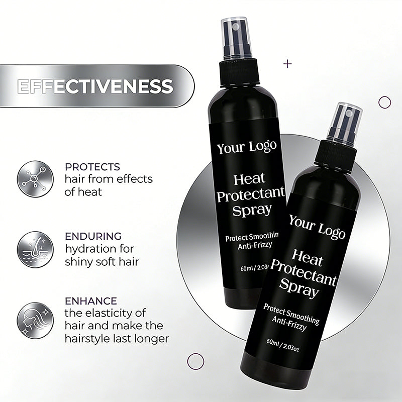 Wholesale 60ml Heat Protectant Spray for Hair Making Hair Shiny Travel Suit Custom LOGO