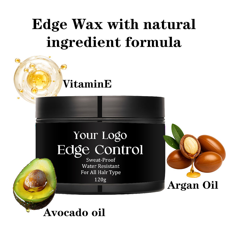Wholesale 120g Edge Control Gel Private Label Strong Hold Hair No Residue Styling Custom LOGO Baby Hair for All Hair Types