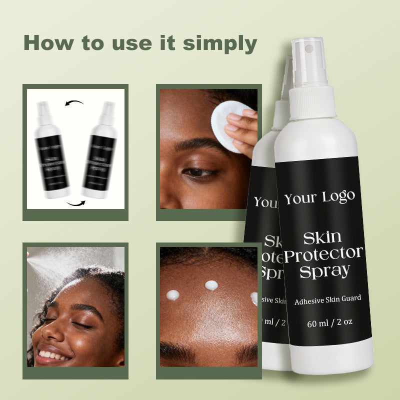 Customized Label 60ml Skin Protector Spray for Lace Front Wig Scalp Protector Spray Strong Hold Long Lasting Adhesion