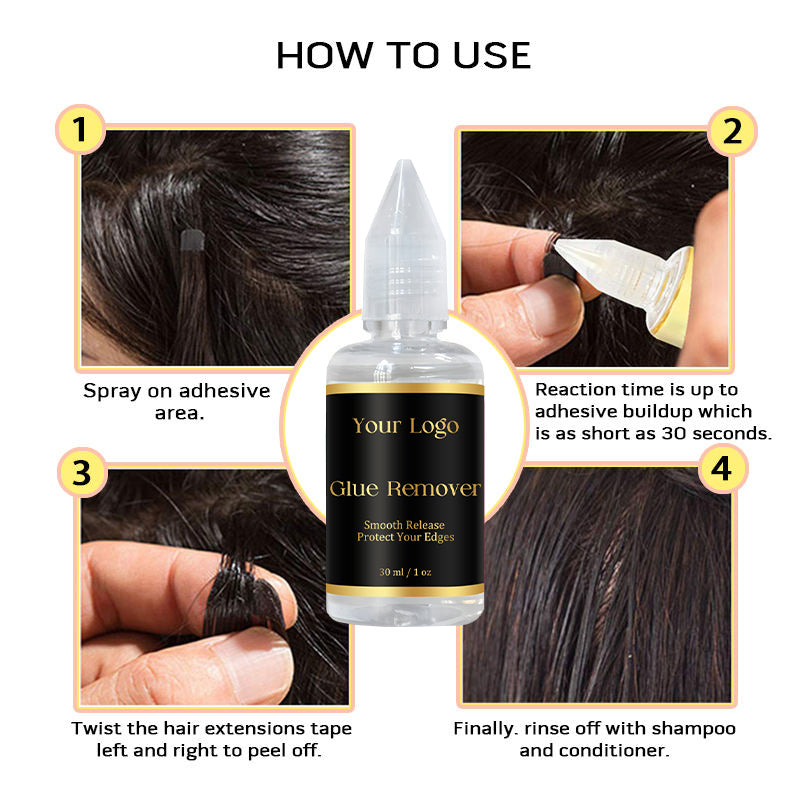 Custom Logo Wig Glue Waterproof Wax Stick Melting Spray Edge Control Hair Growth Oil Lace Tint Spray Mousse Wig Install Kit
