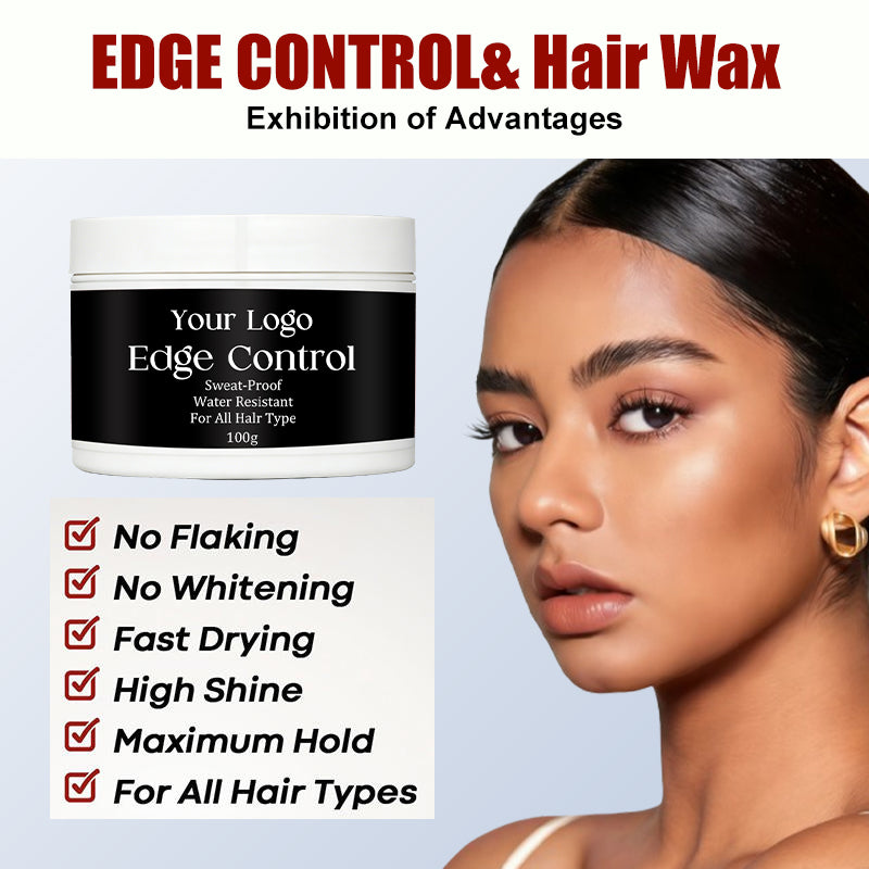 Wholesale 100g Edge Control Gel Private Label Strong Hold Hair No Residue Styling Custom LOGO Baby Hair for All Hair Types