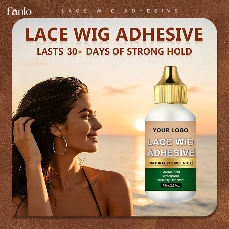 75ml Lace Glue Pink Cap Waterproof Strong Hold Invisible Hair Adhesive for Wigs Lace Frontal Toupee Private Label OEM Factory