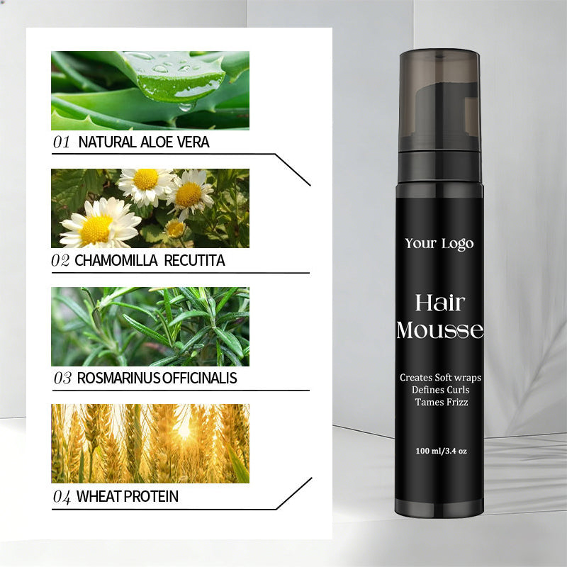 Wholesale 100ml Hair Mousse Foam Hair Foam Styling Mousse Curly Hair Styling Mousse Support Custom LOGO