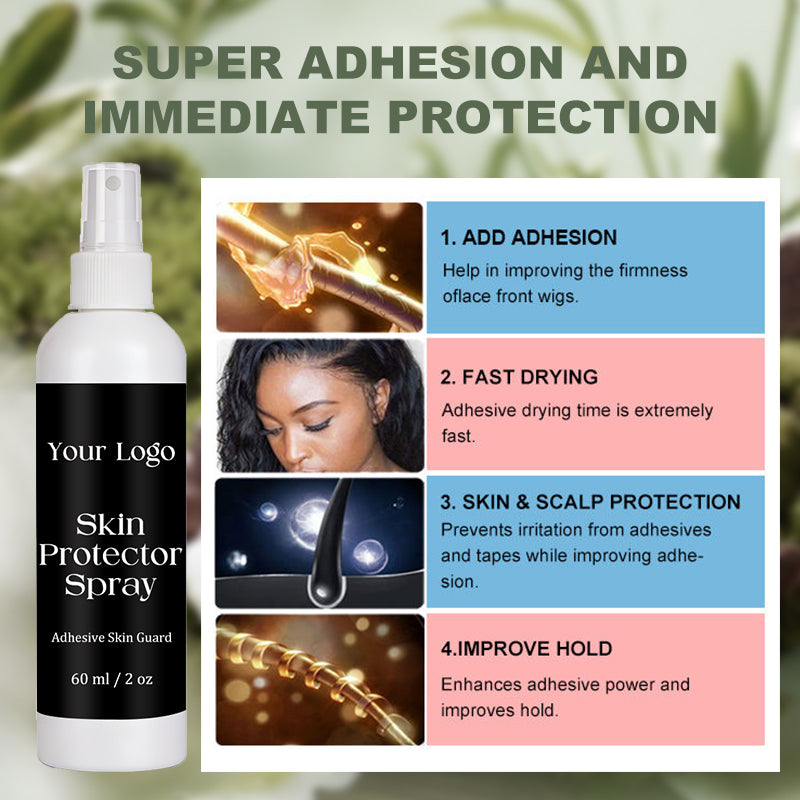 Customized Label 60ml Skin Protector Spray for Lace Front Wig Scalp Protector Spray Strong Hold Long Lasting Adhesion