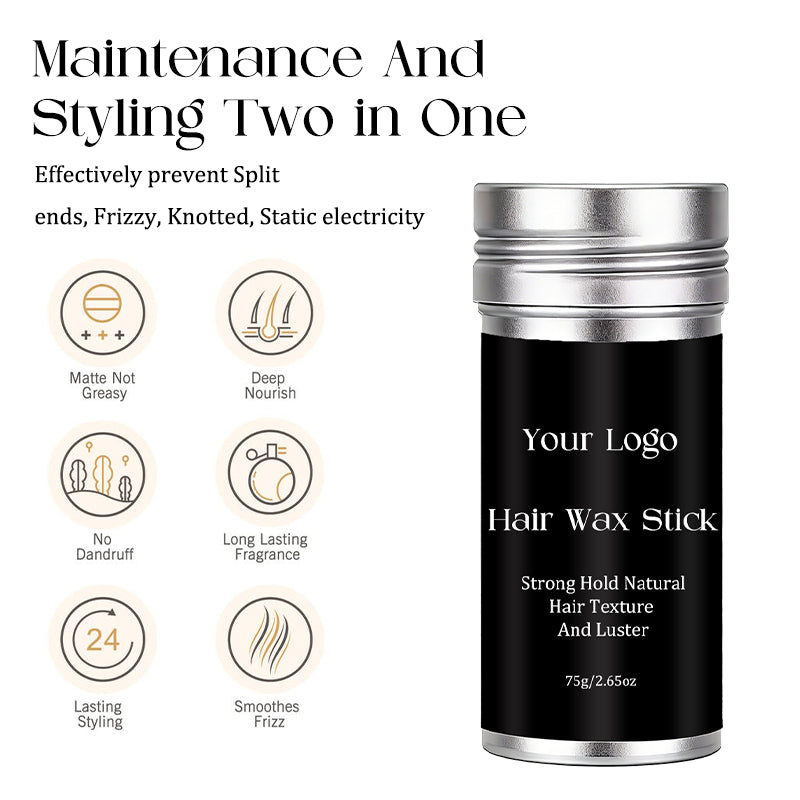Hair Wax Stick for Wigs Gel Cream Styling Hair Broken Hair Artifact Frizz Fixed Fluffy Children Men and Women Styling Wax