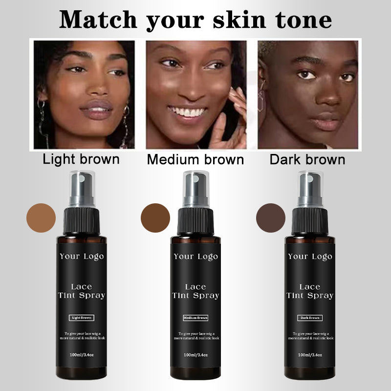 Wholesale Customized Lace Tint Spray Wig Knots Healer Quick Dry Wig Grids Concealer Lace Tint Mousse for Lace Front Closures