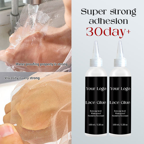 100ml Lace Glue Waterproof Strong Hold Clear Dry Wig Glue Lace Frontals Hair Extensions Latex Free OEM Private Label Wholesale