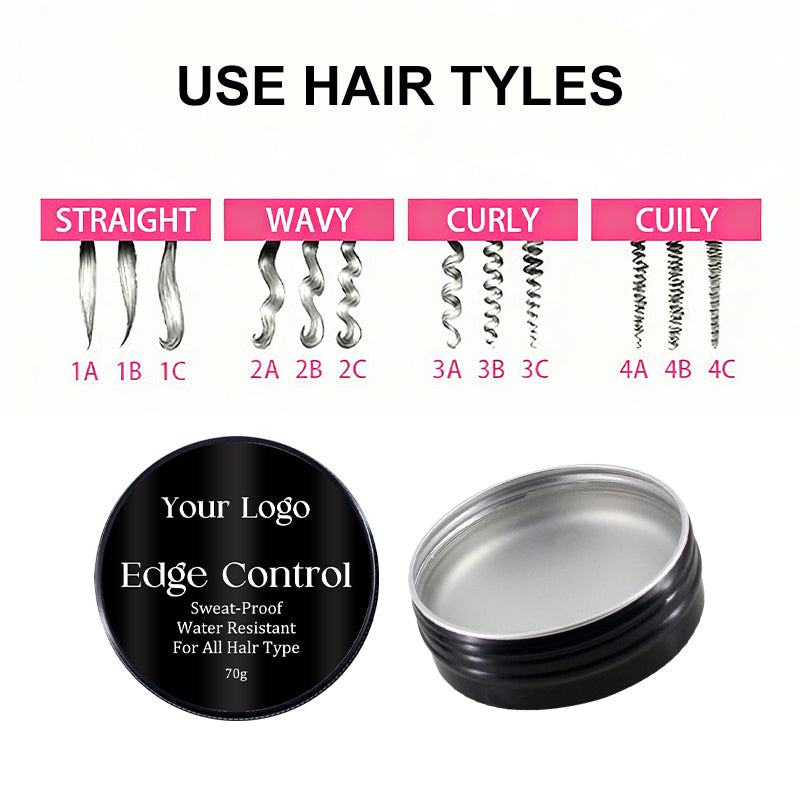 Wholesale 70g Edge Control Gel Private Label Strong Hold Custom LOGO Hair No Residue Styling Baby Hair for All Hair Types