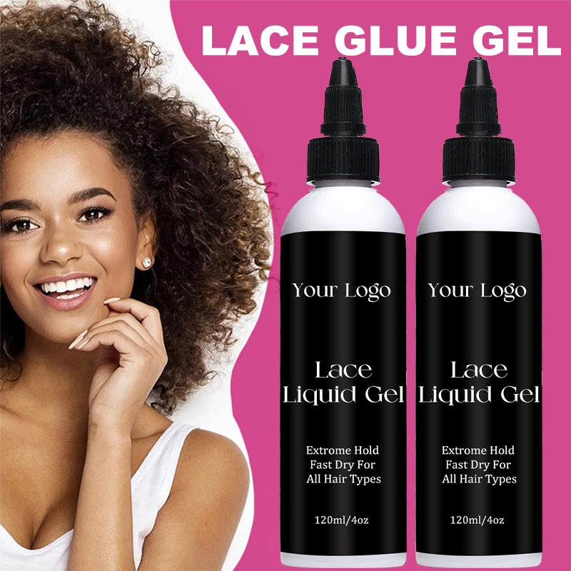 Invisible Lace Liquid Gel for Wigs Waterproof Strong Hold Hair Gel for Lace Frontal Edge Control Private Label Professional OEM