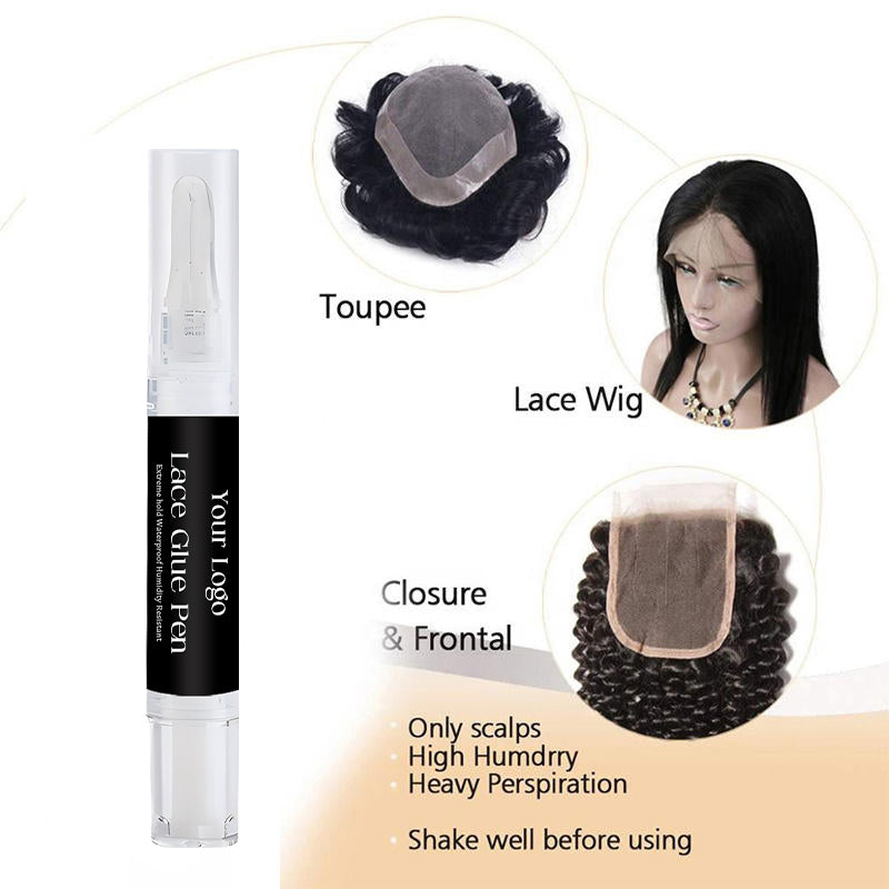 Wholesale 5ml Lace Glue Pen Waterproof Wholesale Custom Label Strong Hold Invisible Bonding Adhesive for Lace Frontal Wig