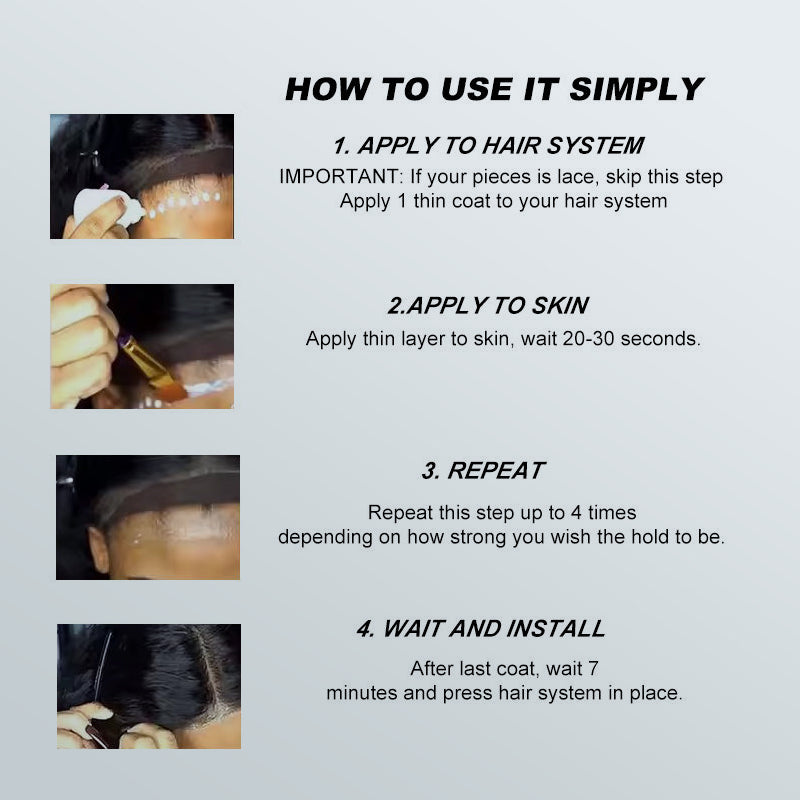 100ml Lace Glue Waterproof Strong Hold Clear Dry Wig Glue Lace Frontals Hair Extensions Latex Free OEM Private Label Wholesale