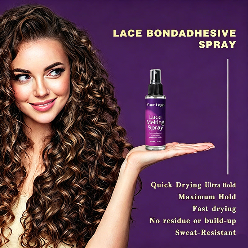Wholesale Lace Melting Spray Extreme Hold Sweat Proof Long Lasting Wig Melting Spray Invisible Glueless for Lace Wig