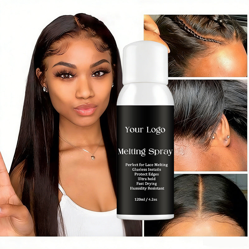 Private Label Melting Spray for Lace Wigs Strong Hold Wig Adhesive Hair Glue Spray Lace Melting Spray