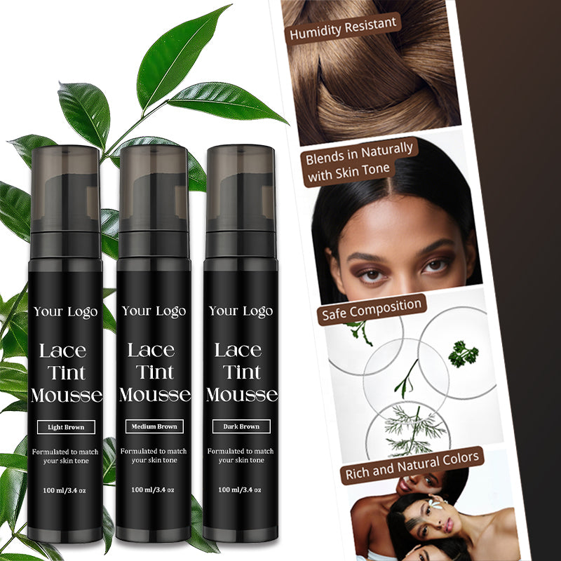 Lace Tint Mousse for Front Wigs 100ml Light / Medium / Dark Melt Lace Dye Skin Tone Tint Foam for Black Women