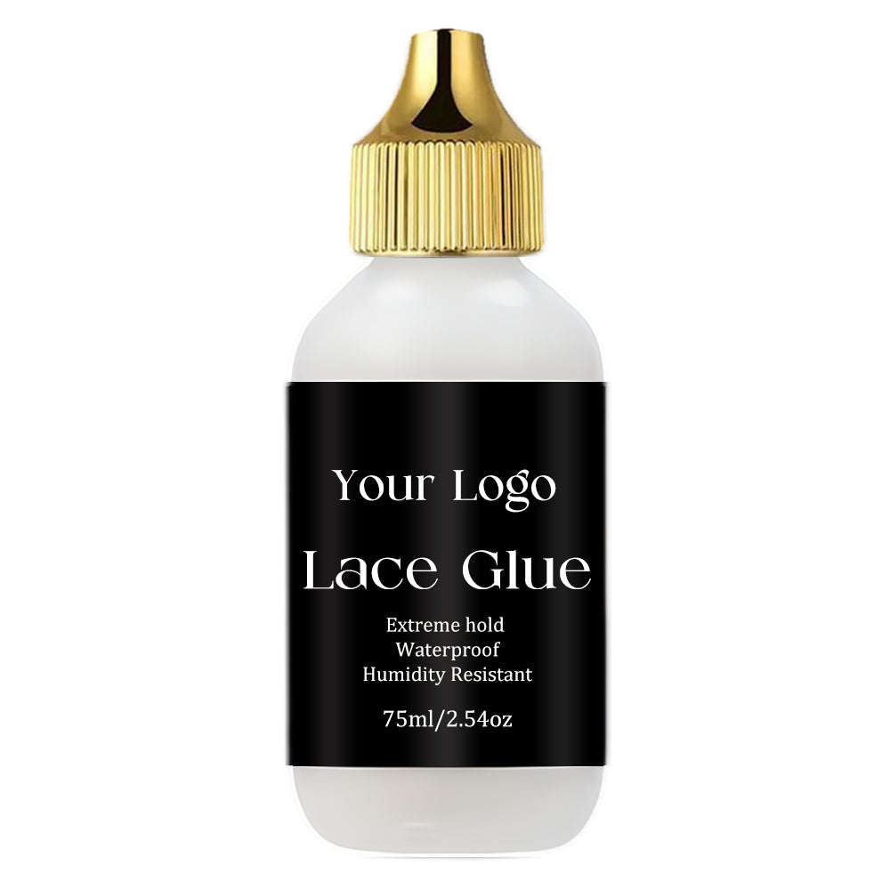 75ml Lace Glue Pink Cap Waterproof Strong Hold Invisible Hair Adhesive for Wigs Lace Frontal Toupee Private Label OEM Factory
