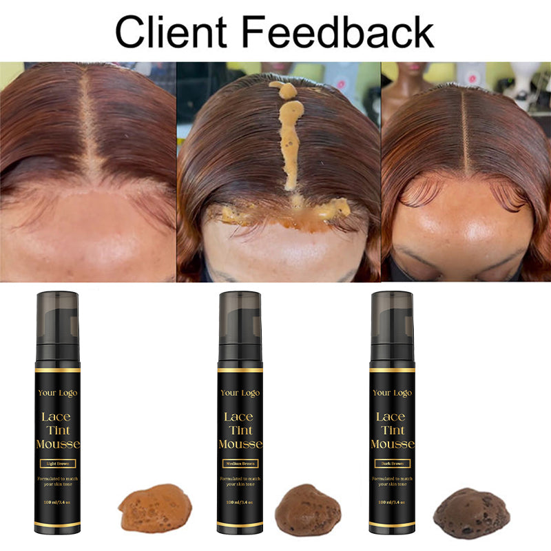 Custom Logo Wig Glue Waterproof Wax Stick Melting Spray Edge Control Hair Growth Oil Lace Tint Spray Mousse Wig Install Kit