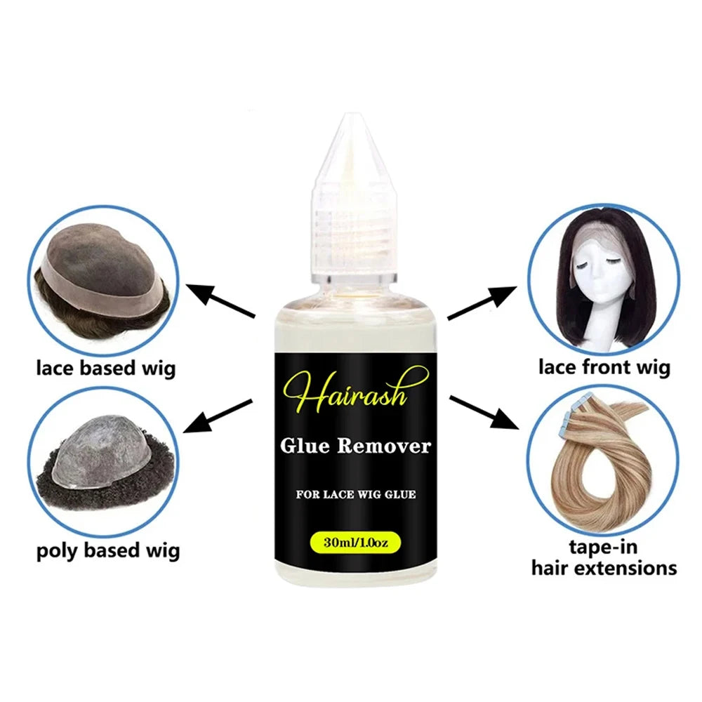 38ML Lace Wig Glue Waterproof For Front Wig/Toupee/Closure/Tape Hair Extension Clear Remover For Adhesive Tape With Glue Remover